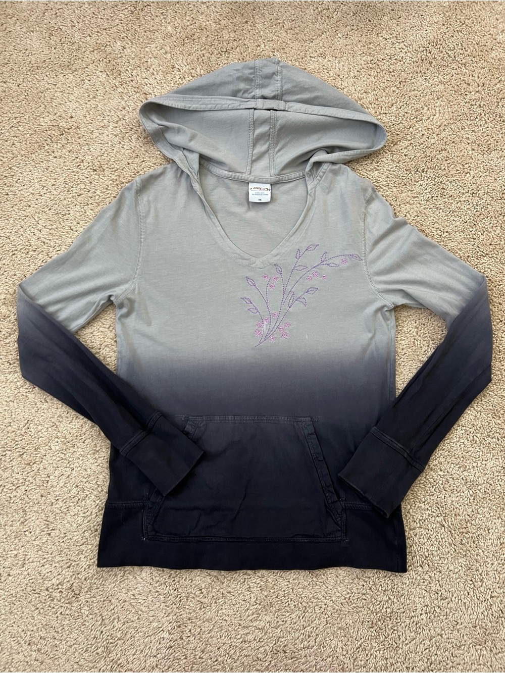 Crazy Shirt Hawaii Women’s XS Hooded Long Sleeve T Shirt Tie Dye Pullover Hoodie